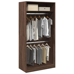 vidaXL Wardrobe Brown Oak Look 100x50x200 cm Engineered Wood