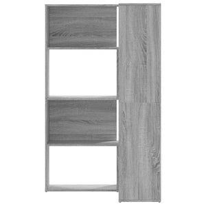 vidaXL Corner Bookcase 4 Tiers Gray Sonoma 85x85x140 cm Engineered Wood