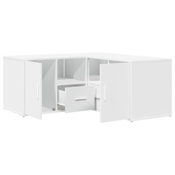 vidaXL Corner Shelf White 160x40x45 cm Engineered Wood