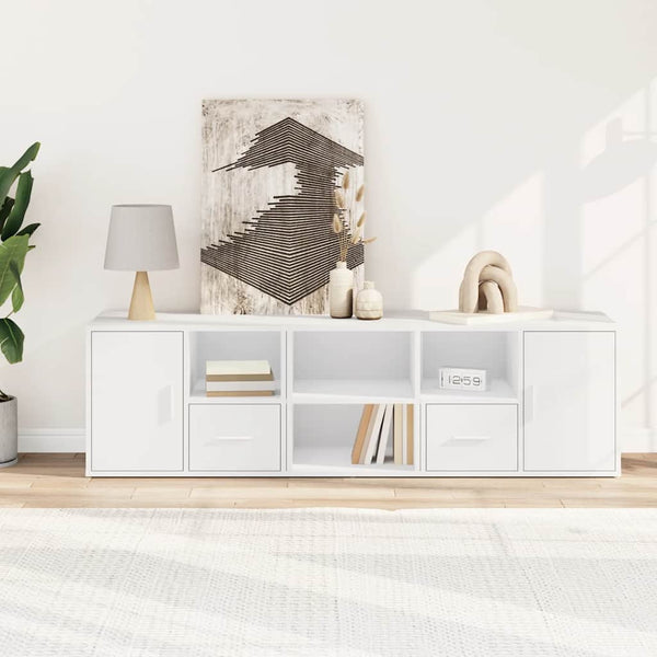 vidaXL Corner Shelf White 160x40x45 cm Engineered Wood