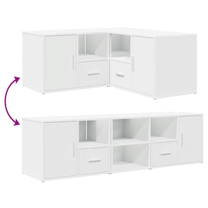 vidaXL Corner Shelf White 160x40x45 cm Engineered Wood