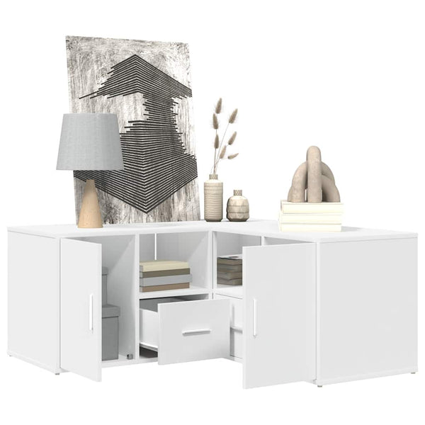 vidaXL Corner Shelf White 160x40x45 cm Engineered Wood