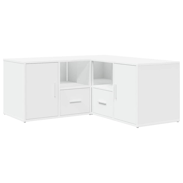 vidaXL Corner Shelf White 160x40x45 cm Engineered Wood