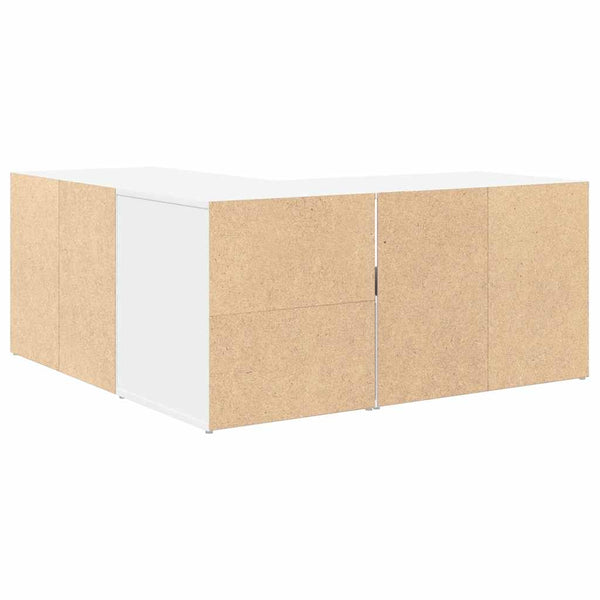 vidaXL Corner Shelf White 160x40x45 cm Engineered Wood