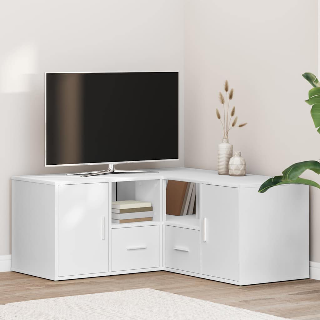 vidaXL Corner Shelf White 160x40x45 cm Engineered Wood