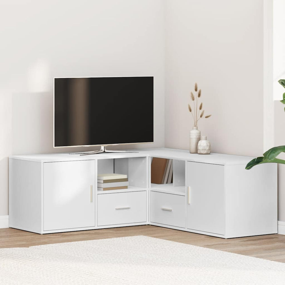 vidaXL Corner Shelf White 200x40x45 cm Engineered Wood
