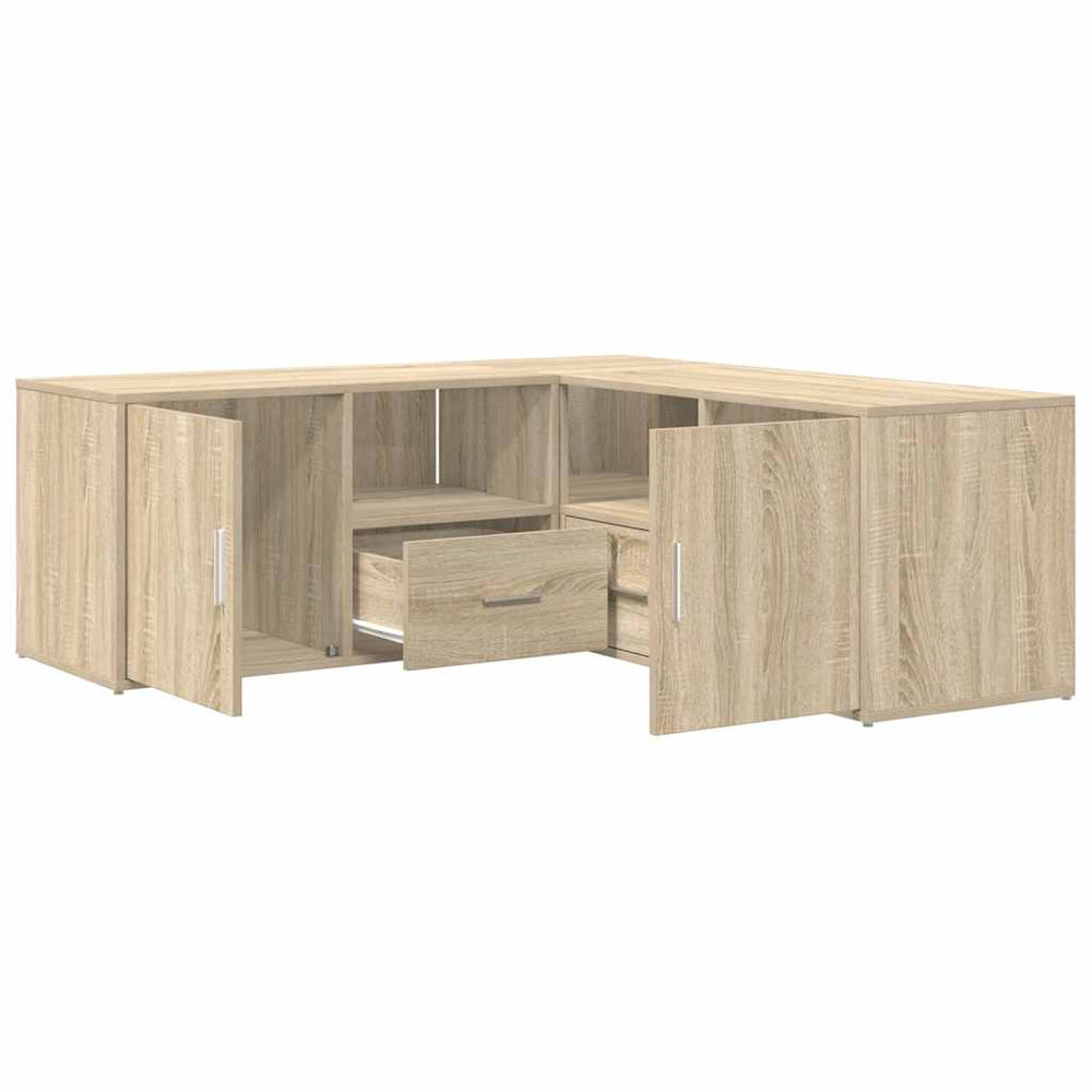 vidaXL Corner Shelf Sonoma Oak 200x40x45 cm Engineered Wood
