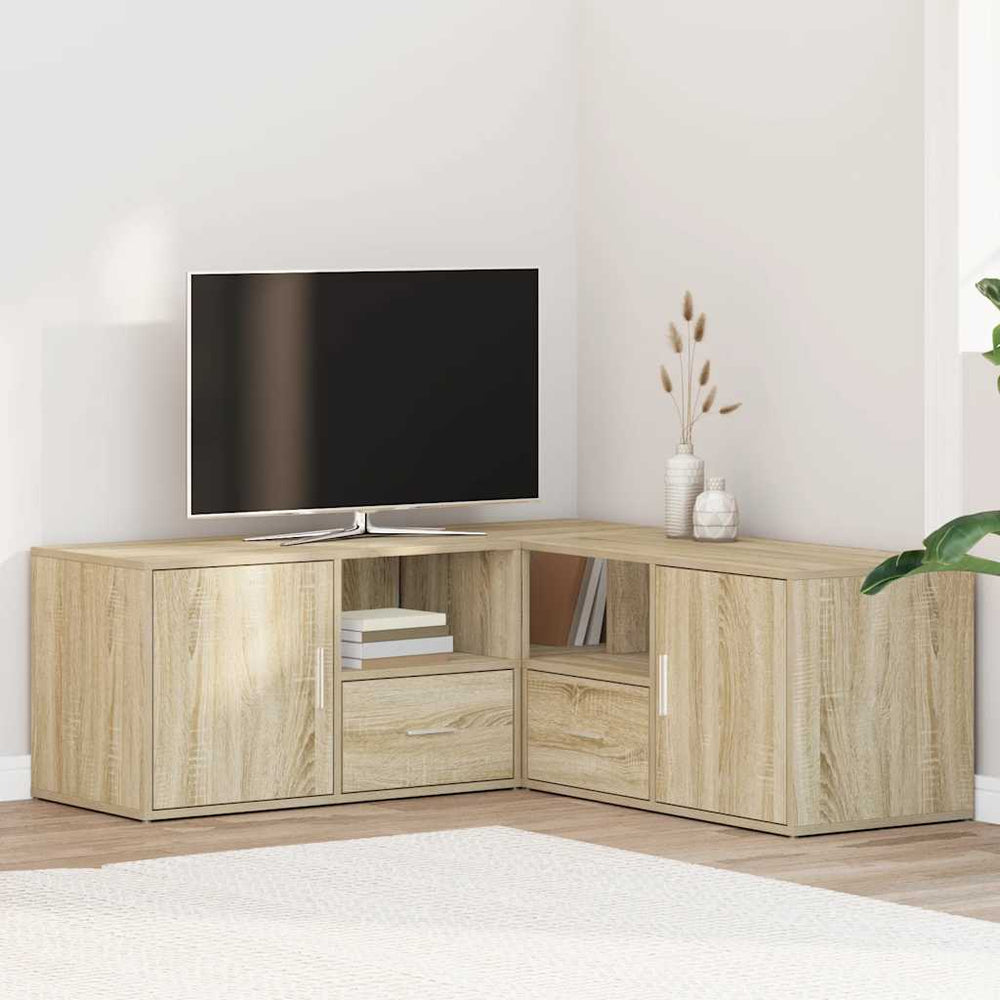 vidaXL Corner Shelf Sonoma Oak 200x40x45 cm Engineered Wood
