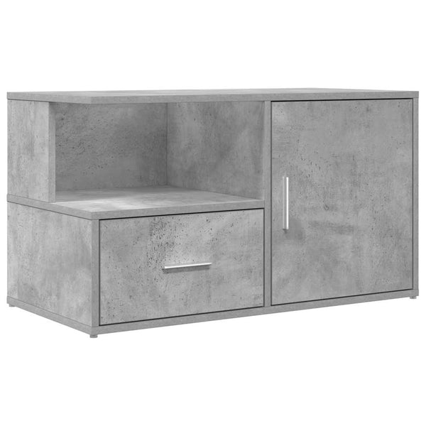 vidaXL Corner Shelf Concrete Grey 200x40x45 cm Engineered Wood