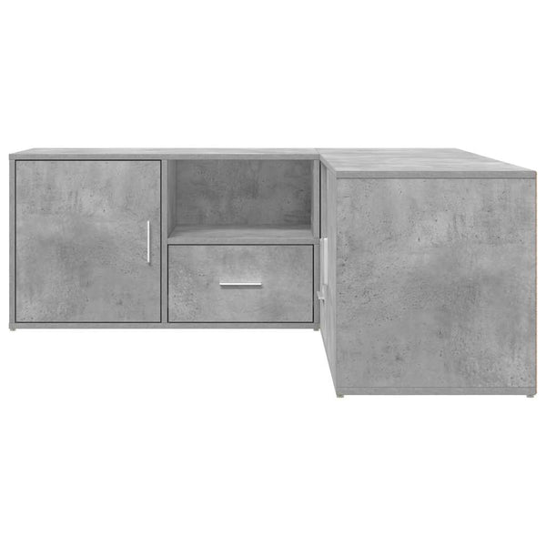 vidaXL Corner Shelf Concrete Grey 200x40x45 cm Engineered Wood