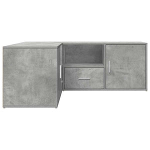 vidaXL Corner Shelf Concrete Grey 200x40x45 cm Engineered Wood