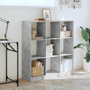 Betongraues Bücherregal, 102 cm