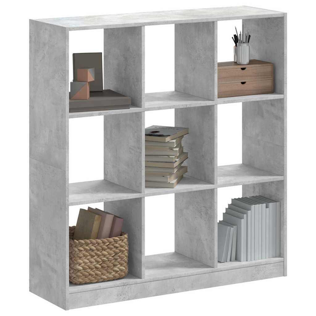 Betongraues Bücherregal, 102 cm