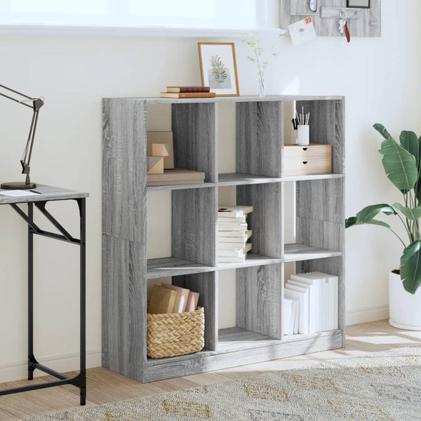Bücherregal Grau Sonoma 102x32x108 cm