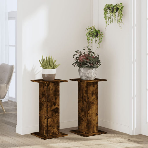 Pflanzenständer 2er Set Räuchereiche 30x60 cm