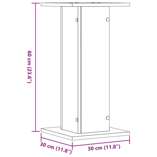 2er Set Pflanzenständer Artisan Eiche 60cm