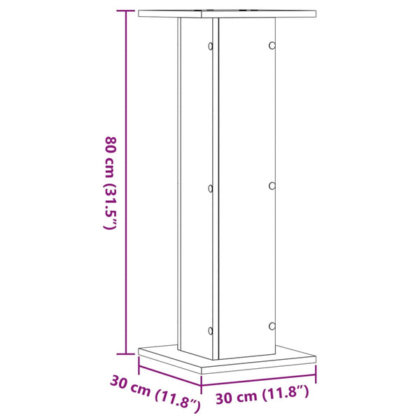 Pflanzenständer 2er Set Räuchereiche 80cm