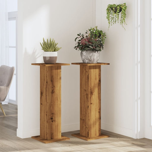 Pflanzenständer 2er-Set Artisan-Eiche 80cm