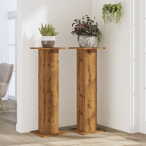 Pflanzenständer 2er Set Eiche 30x30x95cm