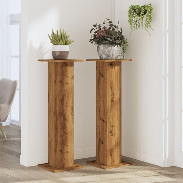 Pflanzenständer 2er Set Eiche 30x30x95cm