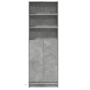 vidaXL Highboard with LED lighting Grey 69x32.5x200 cm Engineered Wood