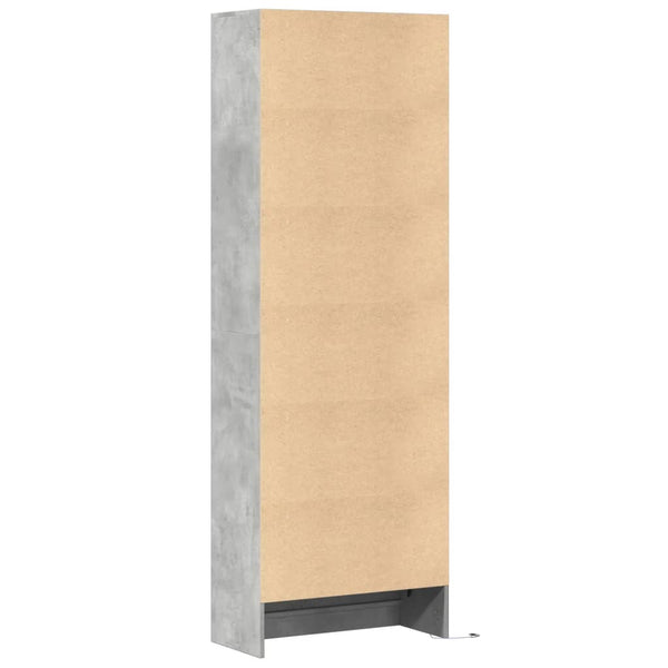 vidaXL Highboard with LED lighting Grey 69x32.5x200 cm Engineered Wood