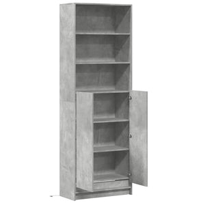 vidaXL Highboard with LED lighting Grey 69x32.5x200 cm Engineered Wood