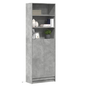 vidaXL Highboard with LED lighting Grey 69x32.5x200 cm Engineered Wood
