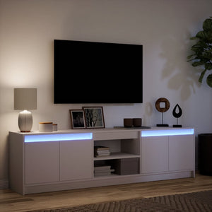 TV-Schrank Weiß mit LED 180cm