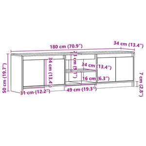 TV-Schrank Sonoma Eiche mit LED 180 cm