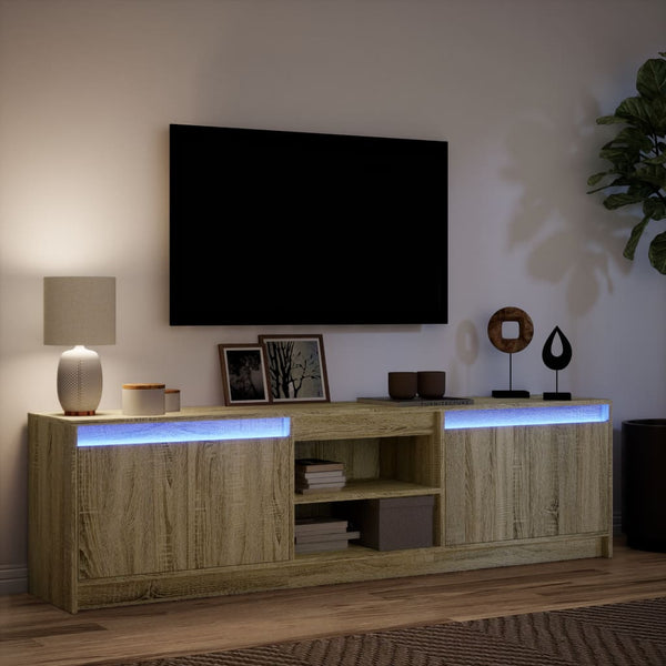 TV-Schrank Sonoma Eiche mit LED 180 cm