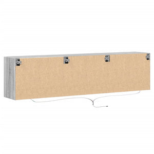 TV-Wandschrank mit LED, Grau Sonoma, 180 cm