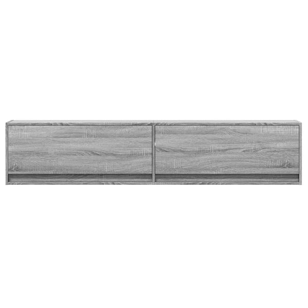 TV-Wandschrank mit LED, Grau Sonoma, 180 cm