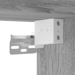 TV-Wandschrank mit LED, Grau Sonoma, 180 cm
