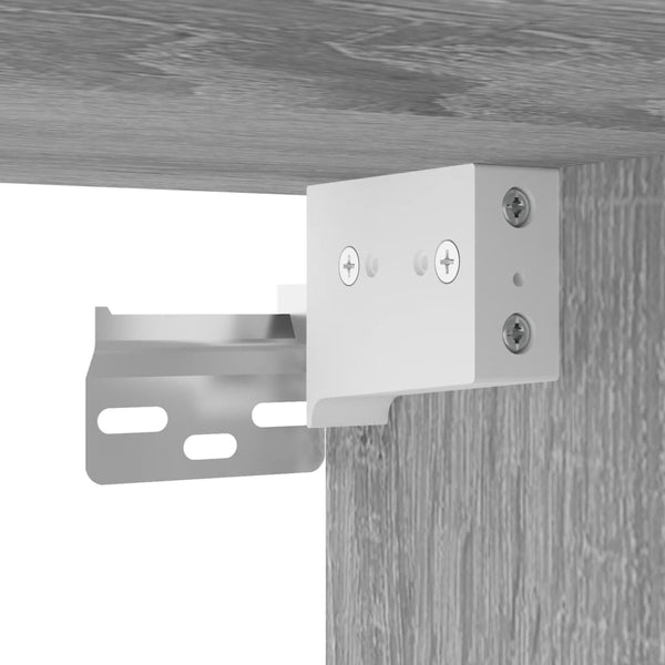 TV-Wandschrank mit LED, Grau Sonoma, 180 cm