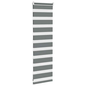 vidaXL Double Roller Blind Dark Grey 45x100 cm Fabric Width 40.9 cm Polyester