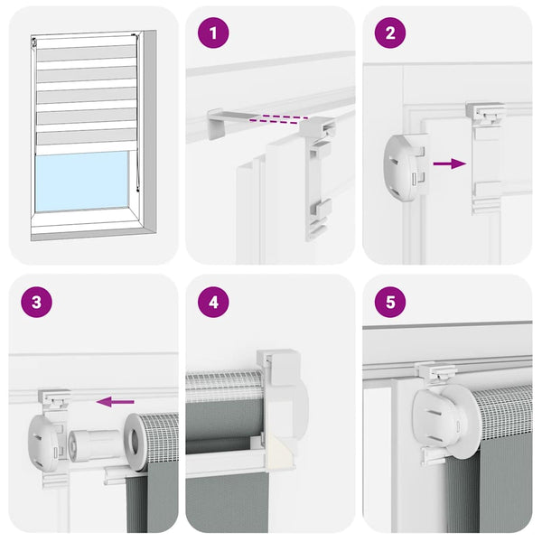 Doppelrollo Dunkelgrau 130x100 cm