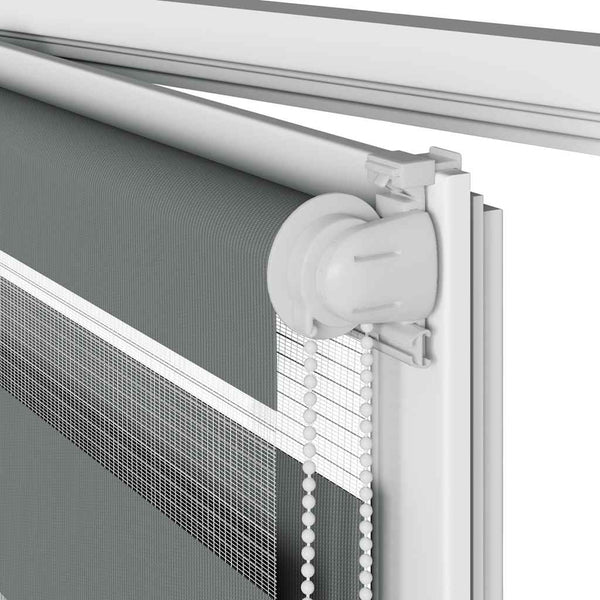 Doppelrollo Dunkelgrau 45x150 cm