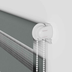 Doppelrollo Dunkelgrau 45x150 cm