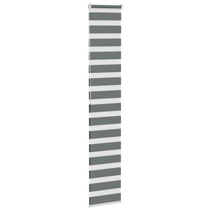 vidaXL Double Roller Blind Dark Grey 45x200 cm Fabric Width 40.9 cm Polyester