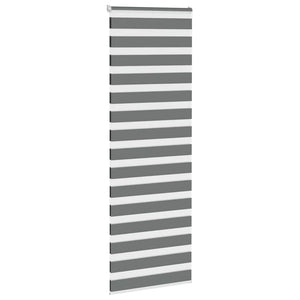 vidaXL Double Roller Blind Dark Grey 90x200 cm Fabric Width 85.9 cm Polyester