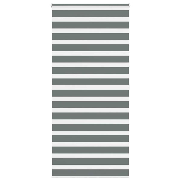 vidaXL Double Roller Blind Dark Grey 100x200 cm Fabric Width 95.9 cm Polyester