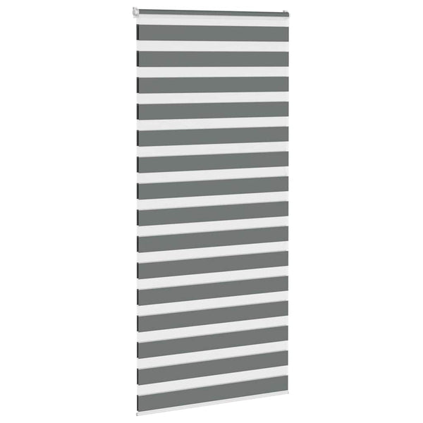 vidaXL Double Roller Blind Dark Grey 100x200 cm Fabric Width 95.9 cm Polyester