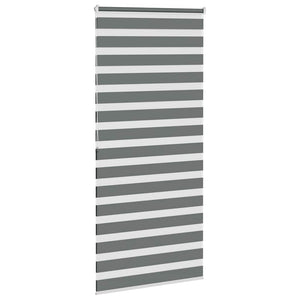 vidaXL Double Roller Blind Dark Grey 100x200 cm Fabric Width 95.9 cm Polyester