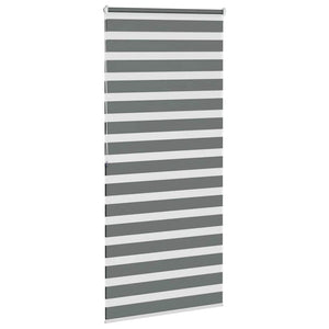 vidaXL Double Roller Blind Dark Grey 105x200 cm Fabric Width 100.9 cm Polyester
