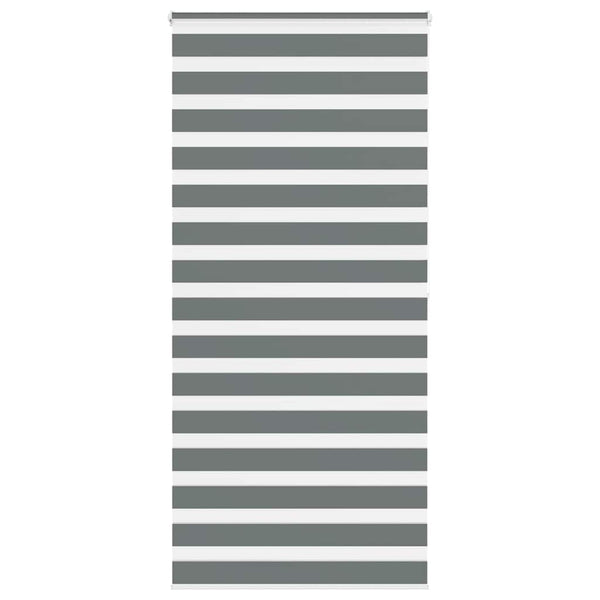 vidaXL Double Roller Blind Dark Grey 110x200 cm Fabric Width 105.9 cm Polyester
