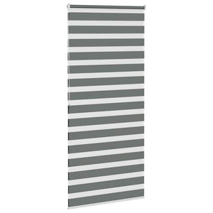 vidaXL Double Roller Blind Dark Grey 115x200 cm Fabric Width 110.9 cm Polyester