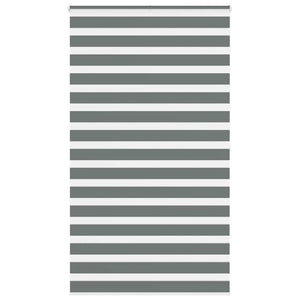 vidaXL Double Roller Blind Dark Grey 120x200 cm Fabric Width 115.9 cm Polyester