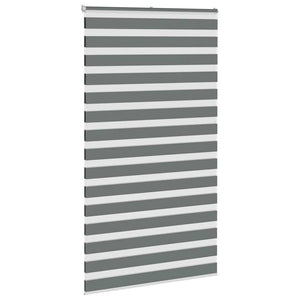 vidaXL Double Roller Blind Dark Grey 120x200 cm Fabric Width 115.9 cm Polyester