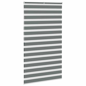 vidaXL Double Roller Blind Dark Grey 120x200 cm Fabric Width 115.9 cm Polyester